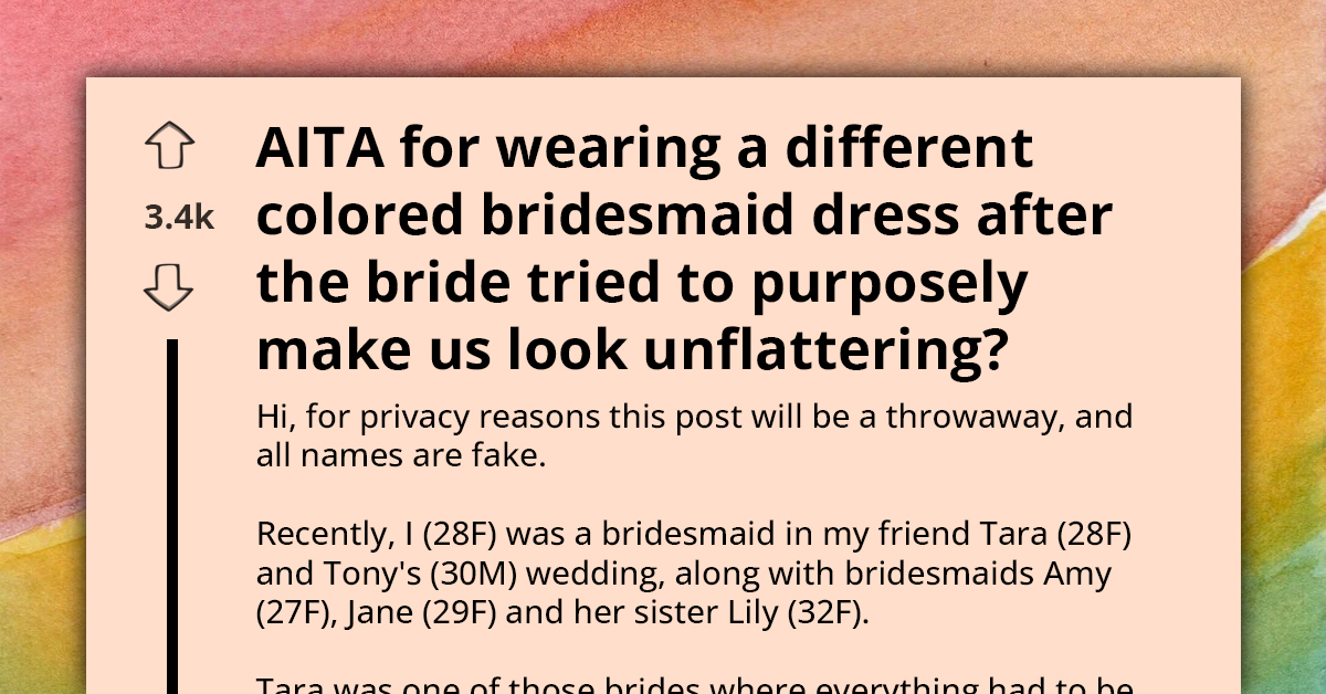 Bridesmaid Dresses Turn a Wedding Into Chaos