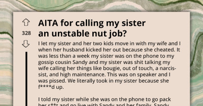 Man Evicts Troubled Sister After Learning She Spoke Ill of His Wife