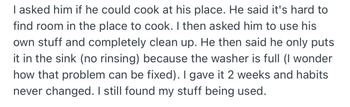 Despite OP’s warnings, his roommate’s friend didn’t show any sign of changing