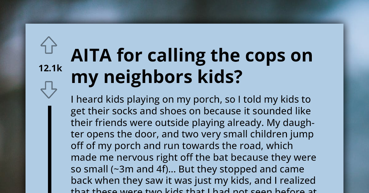 Woman Calls The Police On Two Toddlers Playing On Her Porch, Rethinks Her Actions As She Gets Glared At By Their Mom
