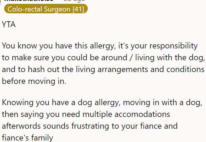 OP disrupted their living arrangements because she was reckless