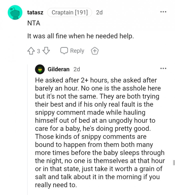 Those kinds of snippy comments are bound to happen