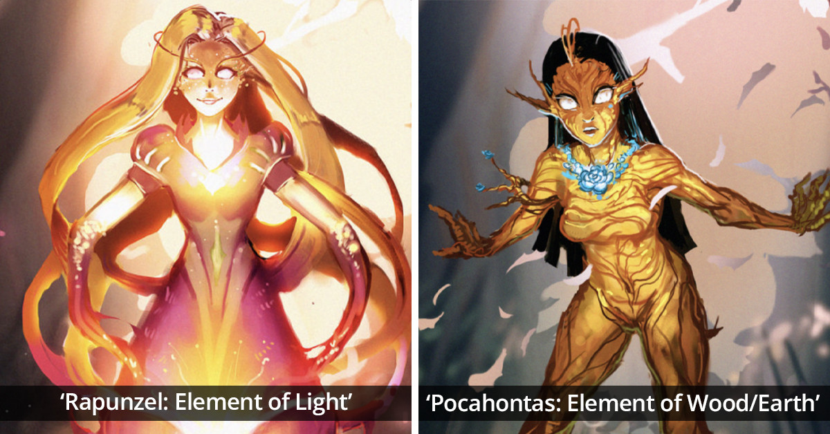 15 Disney Princesses Reimagined As Breathtaking Elements