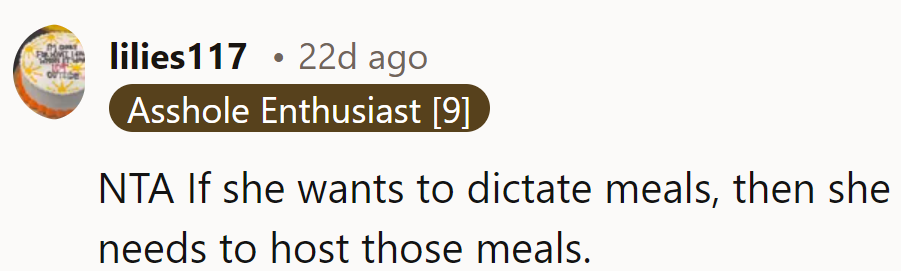 If she's the chef, she can call the shots. Let's see her cook up her demands!
