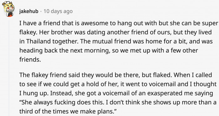 4. Being flaky can sometimes stem from something deeper,