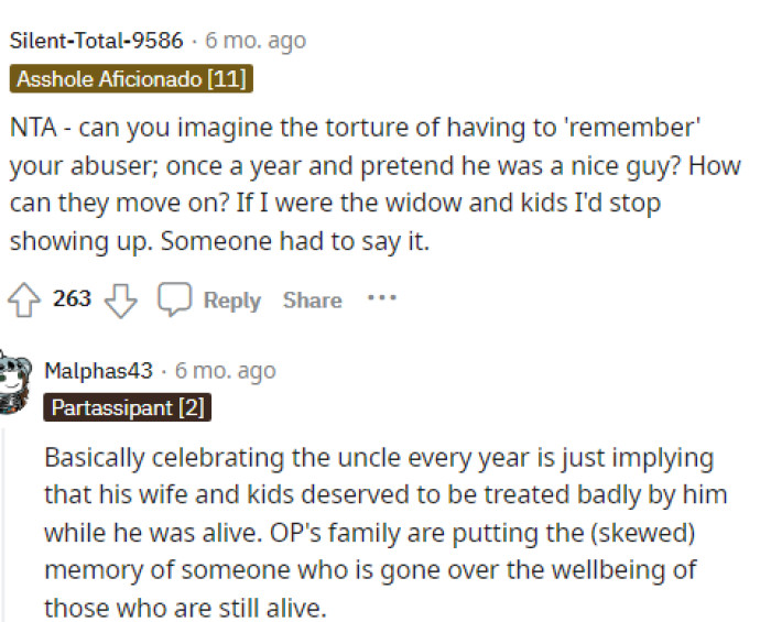 It's kind of crazy to think about it this way, and again, maybe the family needed to hear this so that they could understand how he was.