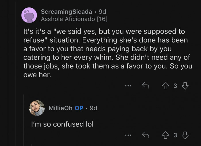 The roommate's logic is completely flawed.