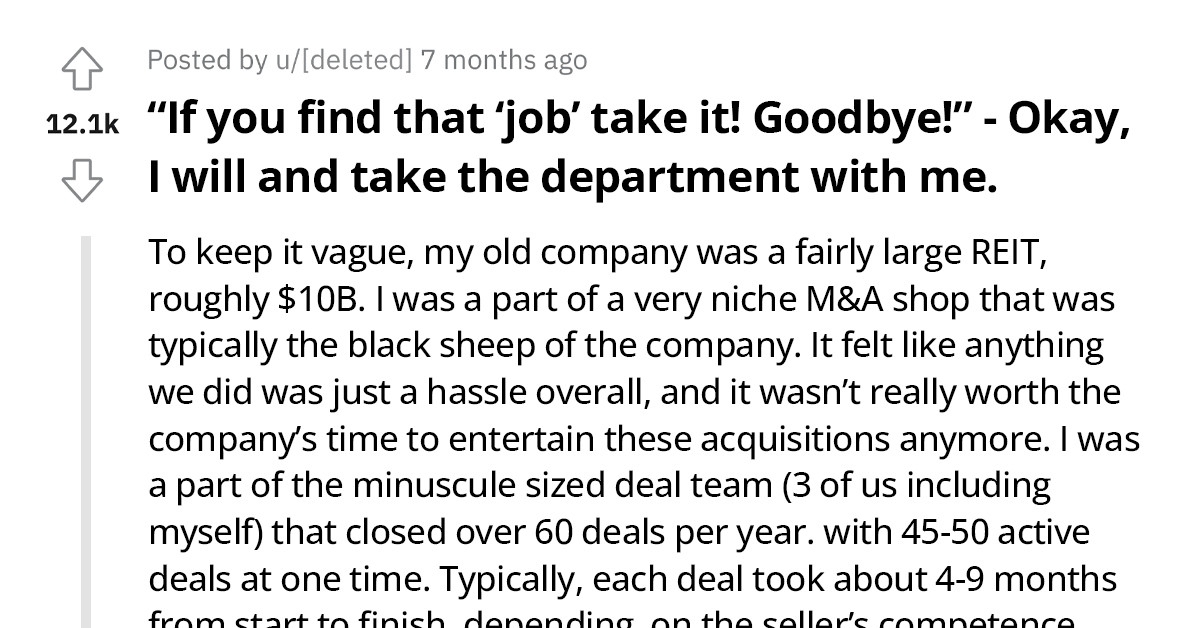Employee Quits and Persuades Entire Department to Follow Suit After CEO Disrespected Him