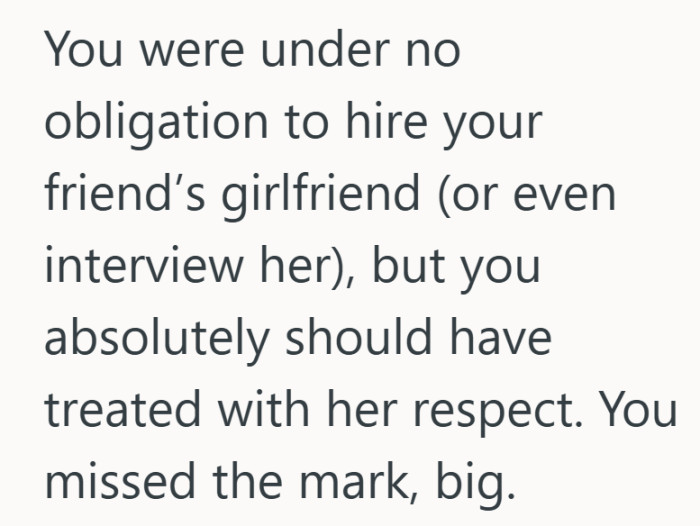 Hiring is a business decision. How you treat people is personal.