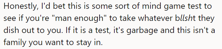 It could be a test for the OP