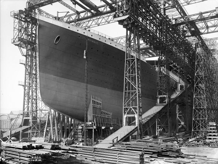 Rms Titanic Under Construction (Circa 1909-1911), In The World's Largest Shipyard, Harland & Wolff, In Belfast