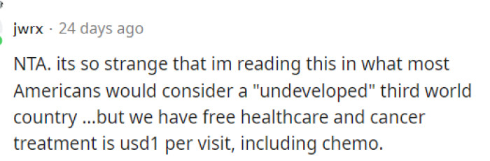 This person let us Americans know again that our healthcare system is ridiculous, and honestly, we have to agree.
