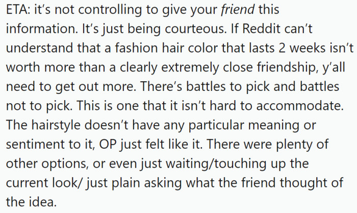 You have to pick your battles...