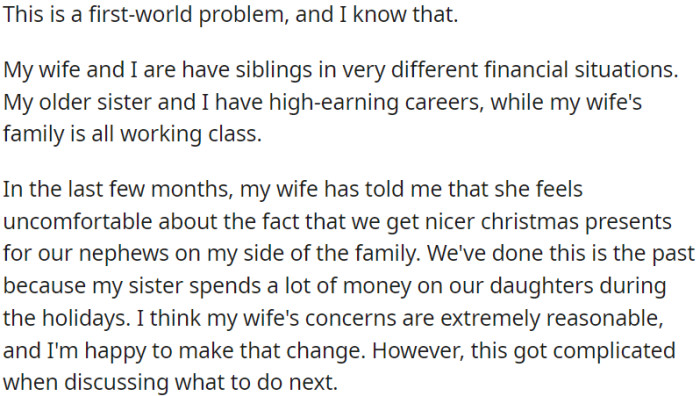 Financial disparities between families cause discomfort over holiday gift-giving