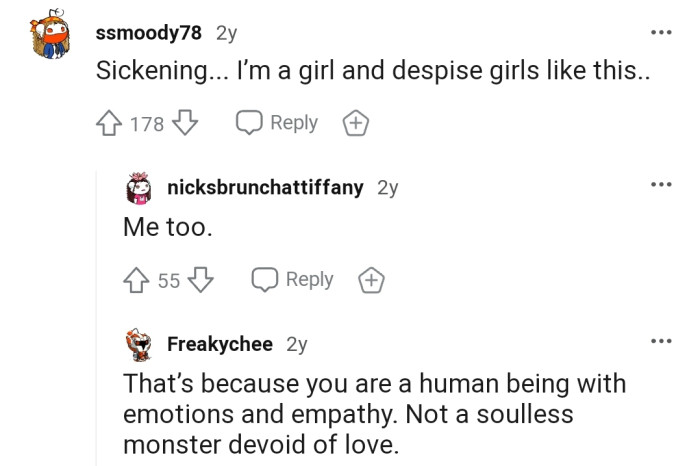 A queen speaking up against girls who abuse their partners