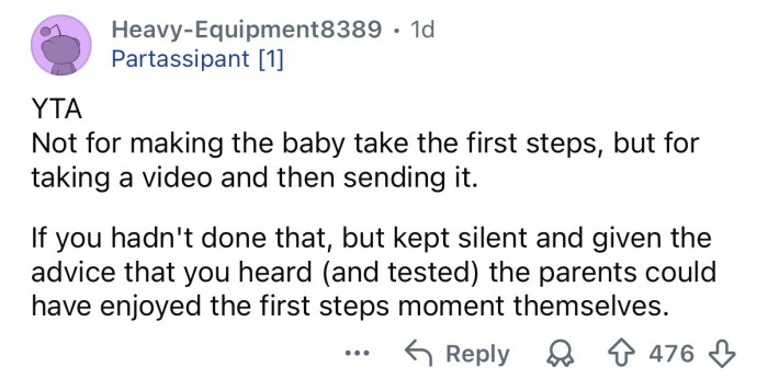 You could have stayed silent.