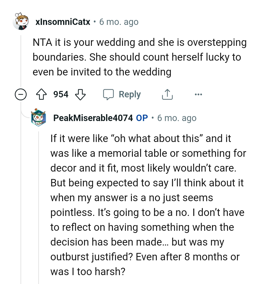 She Is Clearly Overstepping Her Boundaries as It Is the OP's Wedding