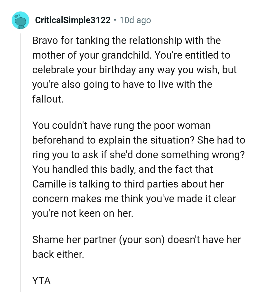 The OP Handled the Entire Situation Badly