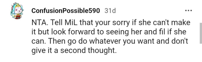 The OP should do whatever she wants without giving it a second thought