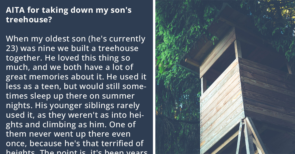 Redditor Takes Down Tree House His Son Loved When He Was A Kid, And He Doesn’t Take It Well