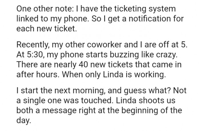 My phone buzzes a lot when I'm off work