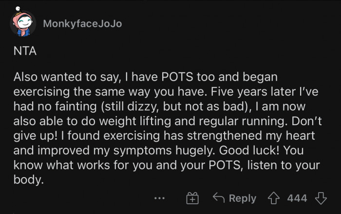 OP should listen to her body and ignore gym-goers.