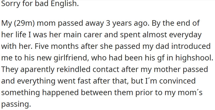 OP explained his complex family situation