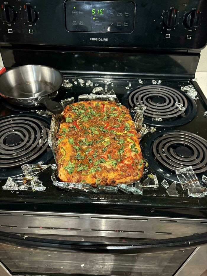 "Glass Dish Broke Seconds After I Took It Out Of The Oven While I Was Hovering Over It"