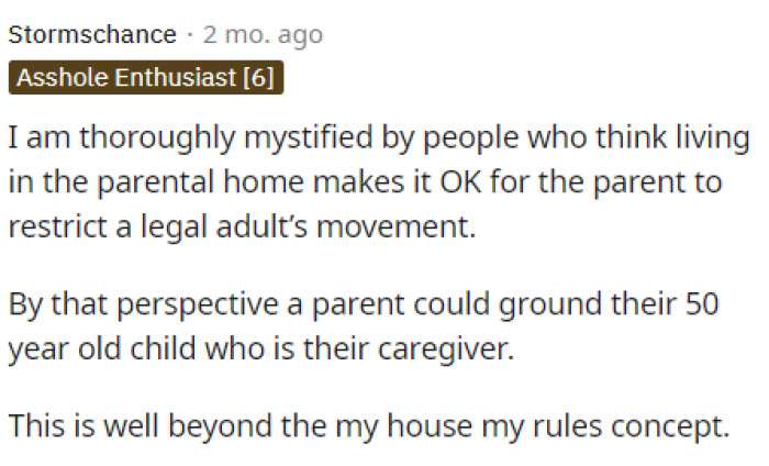 It's a terrible mindset that a lot of parents have nowadays and it really it something that needs to be addressed.