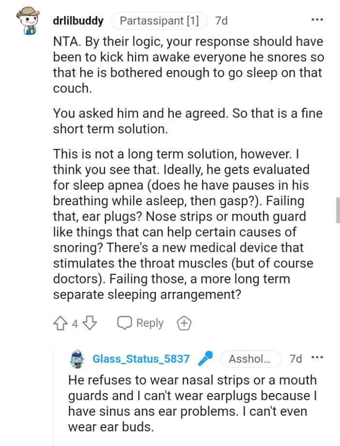 He gets evaluated for sleep apnea