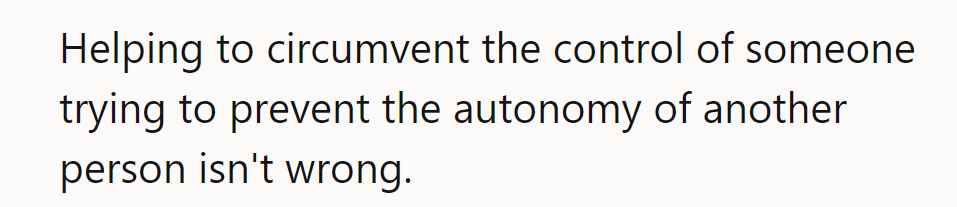 Cutting through control, one buzz at a time. NTA, keep snipping away!