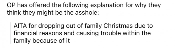 OP thinks she might potentially be the a-hole for the following reason: