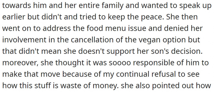 Not only her MIL but their entire family considers her behavior inappropriate.