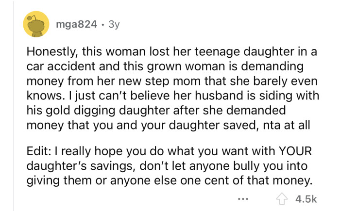 OP should ignore her husband and stepdaughter's bullying and stick to her guns.