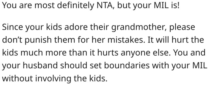 20. They should set boundaries with their mother-in-law.