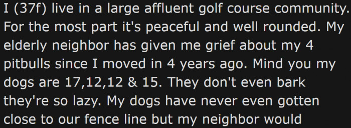 OP Lives in a Peaceful Community with Her Four Friendly Pit Bulls: