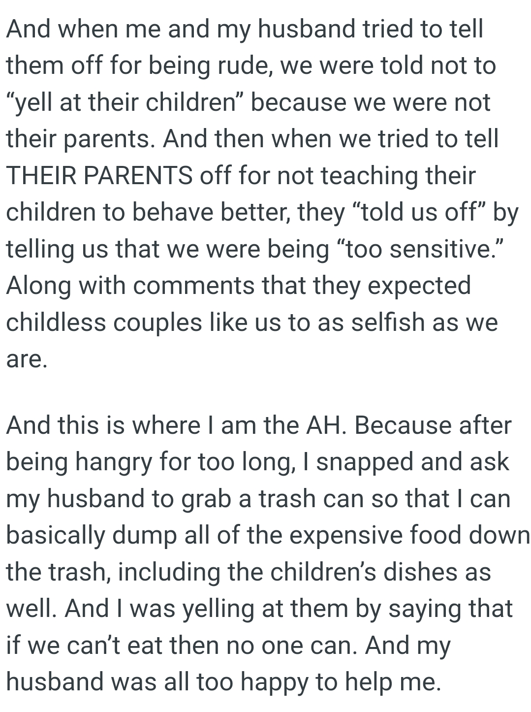 They Expected Childless Couples Like OP and Her Husband to Not Be Selfish