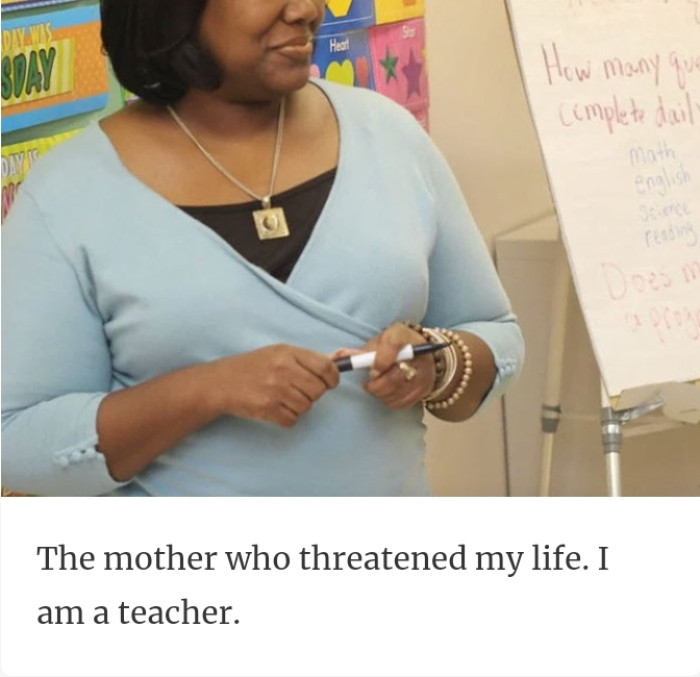 18. Being threatened