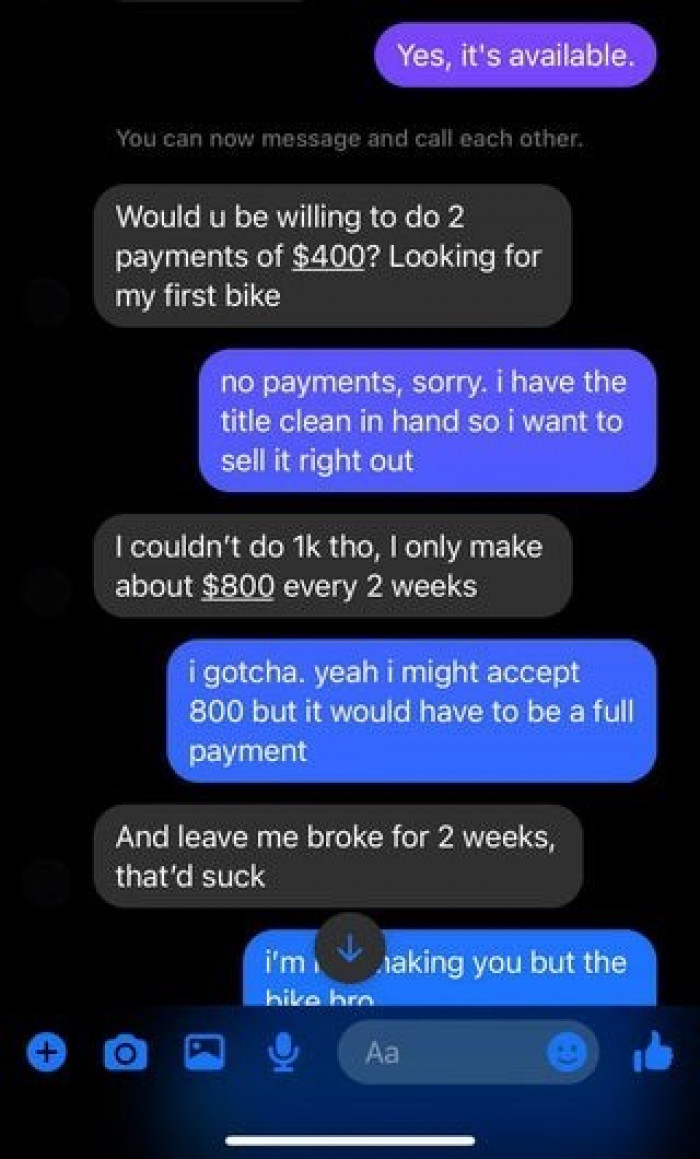 2. If you don't have the money for it, don't buy it!