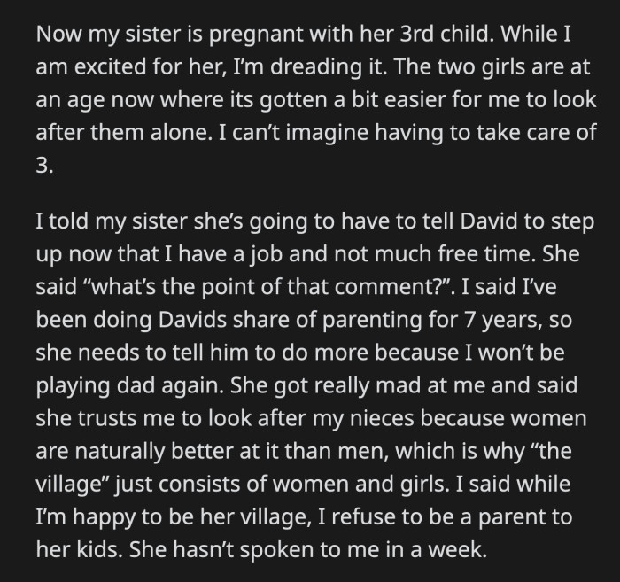 Iris got mad. She said she trusted OP to 