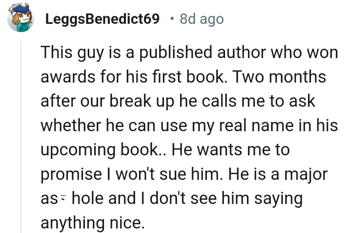 11. Wanting to use someone's real name