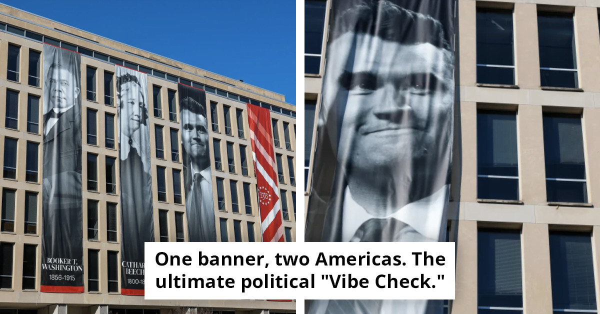 Department of Education ignites controversy by displaying Charlie Kirk's banner next to MLK Jr.'s.