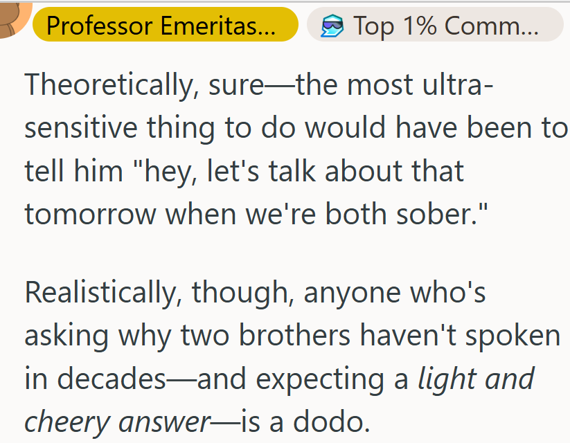 Tomorrow, when we are sober...