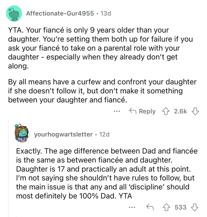 OP is setting both his daughter and girlfriend up for failure.