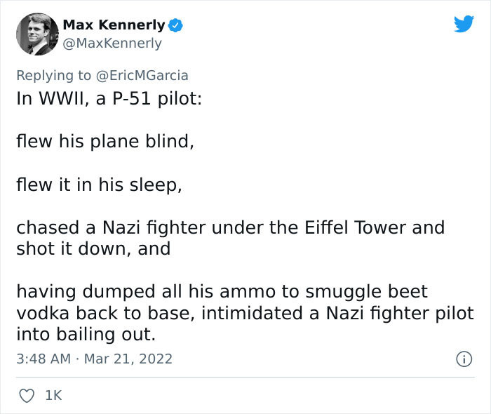 22. That's some flying. A true hero.