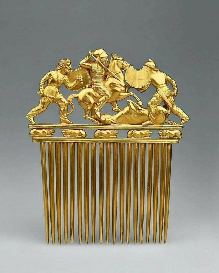 A 2,500-year-old Scythian comb. Hermitage Museum, St. Petersburg.