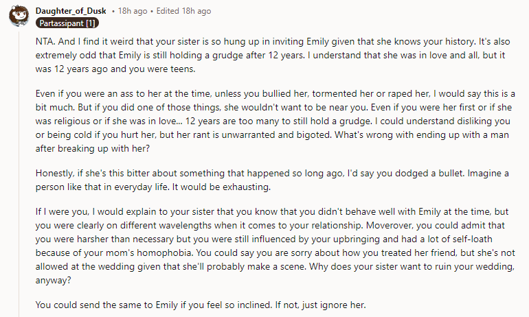 Why does your sister want to ruin your wedding?