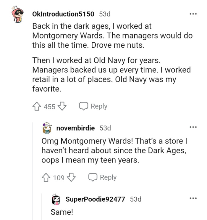 Old Navy was this Redditor's favorite.