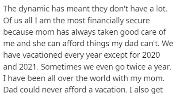 OP is the most financially secure out of all of them