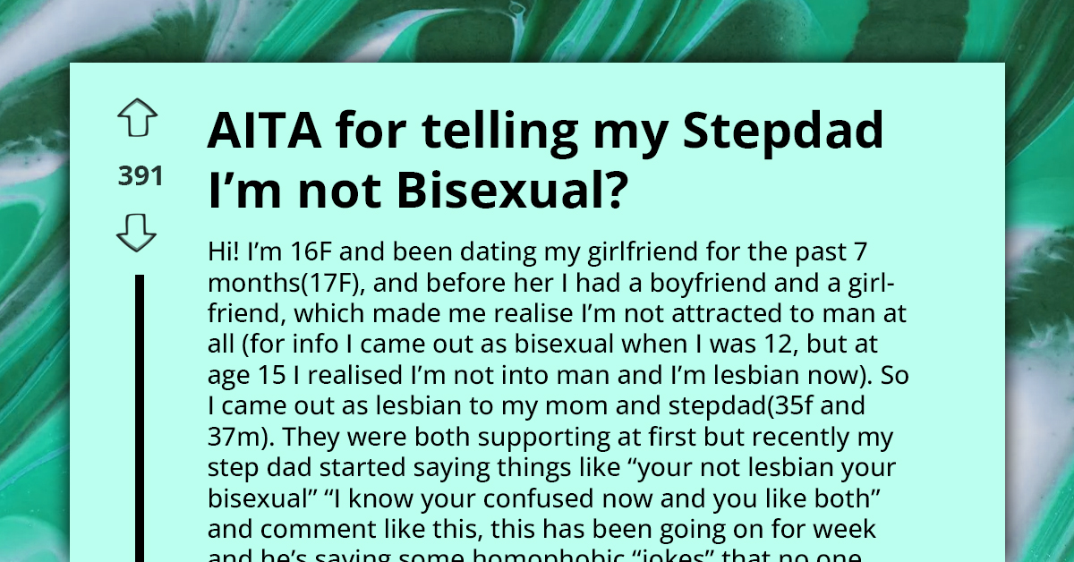 Teen Grounded For Defending Her Lesbian Identity Against Stepfather's Persistent Bisexual Labeling And Homophobic Jokes